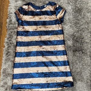 Elegant Sequin Striped Kids Dress